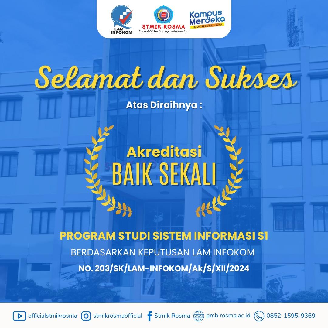 Program Studi Sistem Informasi (S1) Raih Akreditasi "Baik Sekali"